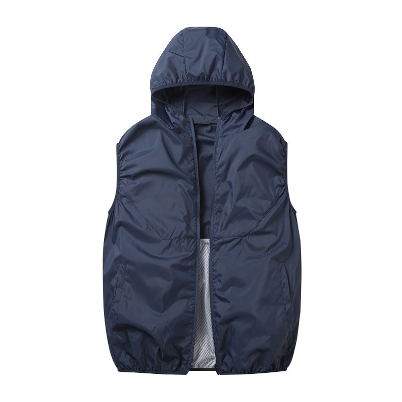 户外上班连帽降温空调服背心男马甲防晒工作服防高温带风扇的衣服