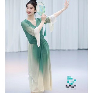 中小学生古典舞蹈服装春三月人间烟火表演服醉清波演出服儿童纱衣