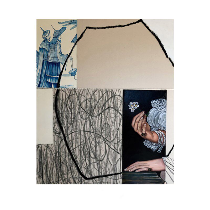 复古风个性时尚人物高级感走廊尽头装饰画客厅背景墙餐厅拼贴挂画