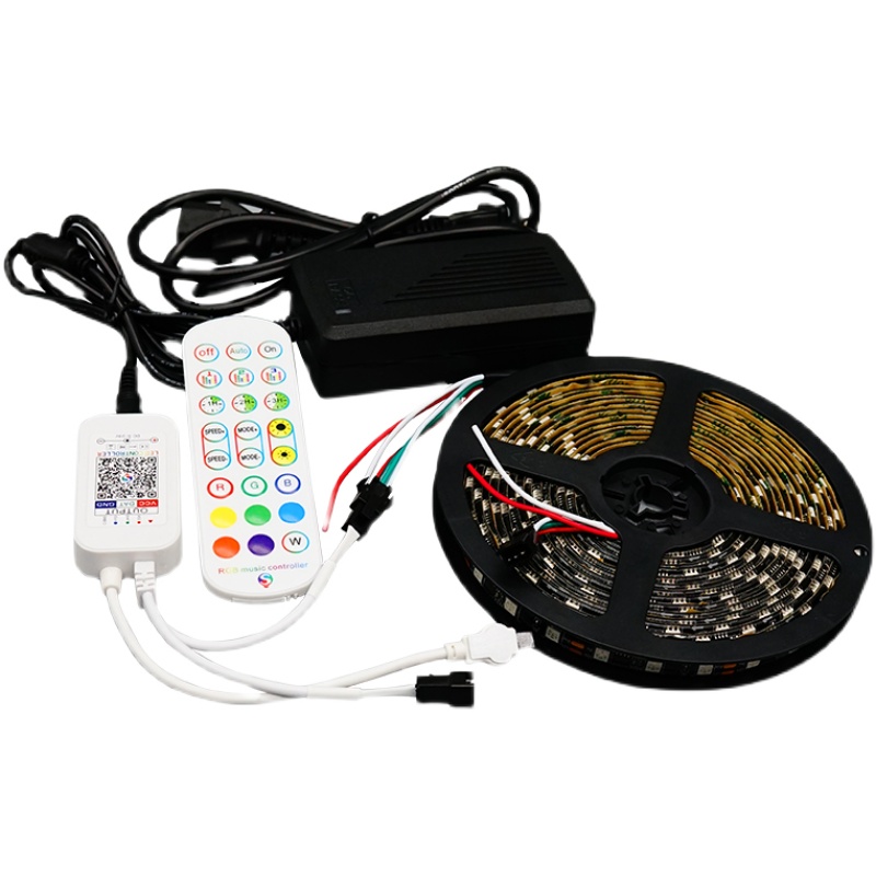 ktv酒吧氛围节奏声控动感应ws2812b灯带可编程led12v幻彩灯条跑马