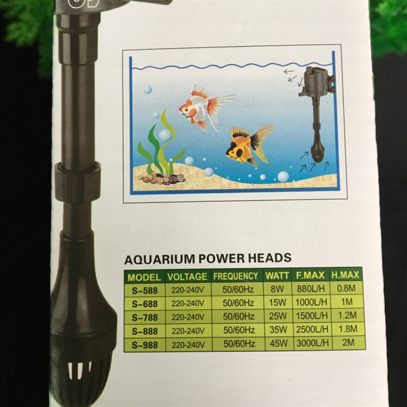 星族鱼缸三合一潜水泵卡槽吸盘带增氧S-588/688/788/888过滤器