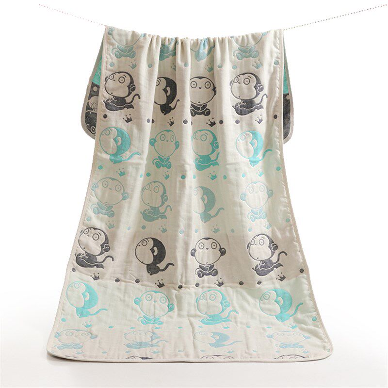 包邮五层纱布纯棉男女浴巾成人加大加厚儿童卡通盖毯柔软吸水巾