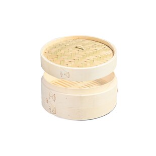 青若竹制蒸笼家用蒸小笼包馒头商用迷你竹编笼盖小号笼屉蒸屉蒸锅