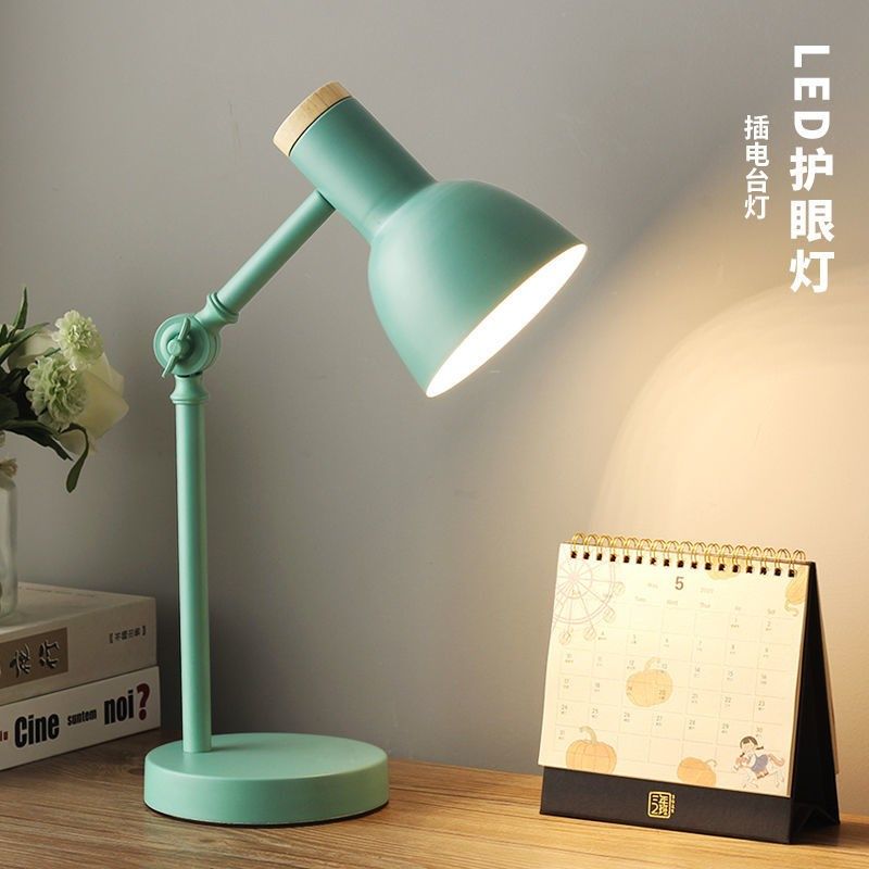 简约复古北欧护眼led台灯学习书桌 宿舍插电学生阅读办公台灯装饰