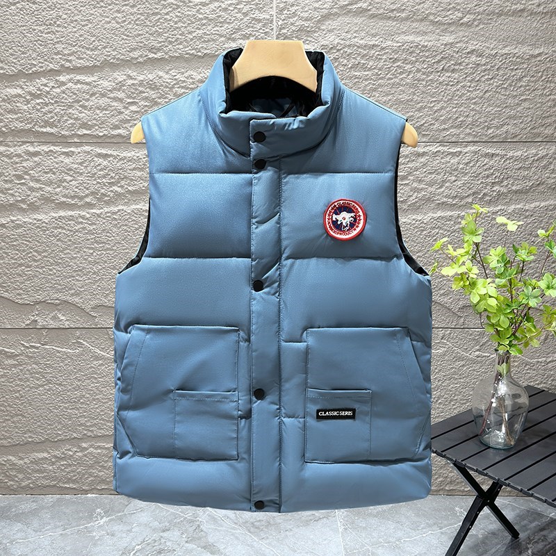 2024新棉马甲立领团体定制工作Az服印字LOGO宽松加厚羽绒棉坎肩背