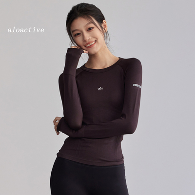ALOActive瑜伽服女圆领长袖T恤