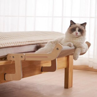 通用猫吊 猫床猫挂床阳台窗户玻璃r猫咪木质挂床悬挂猫窝床边四季
