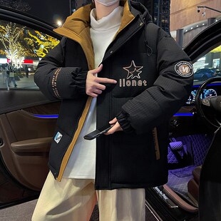 2024新K款 男士 装 外套秋冬季 加厚棉服宽松潮加厚棉衣 港风保暖男士