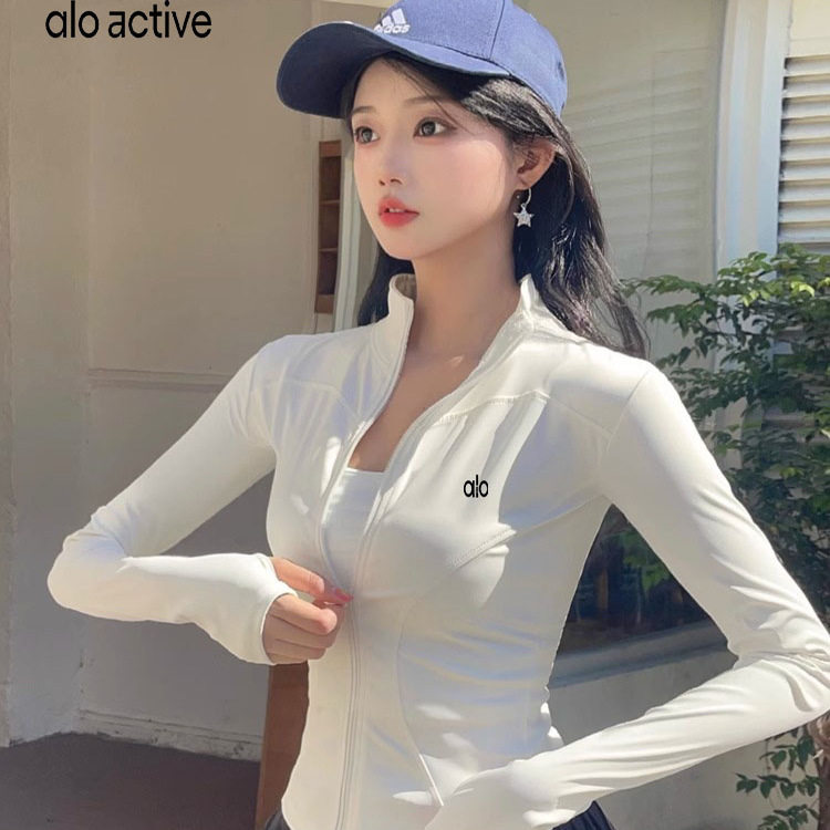 ALOACTIVE速干瑜伽外套女弹力透气紧身显瘦运动健身训练防晒上衣,运动/瑜伽/健身/球迷用品,瑜伽外套,淘宝优惠券,粉丝福利购,淘宝优惠卷