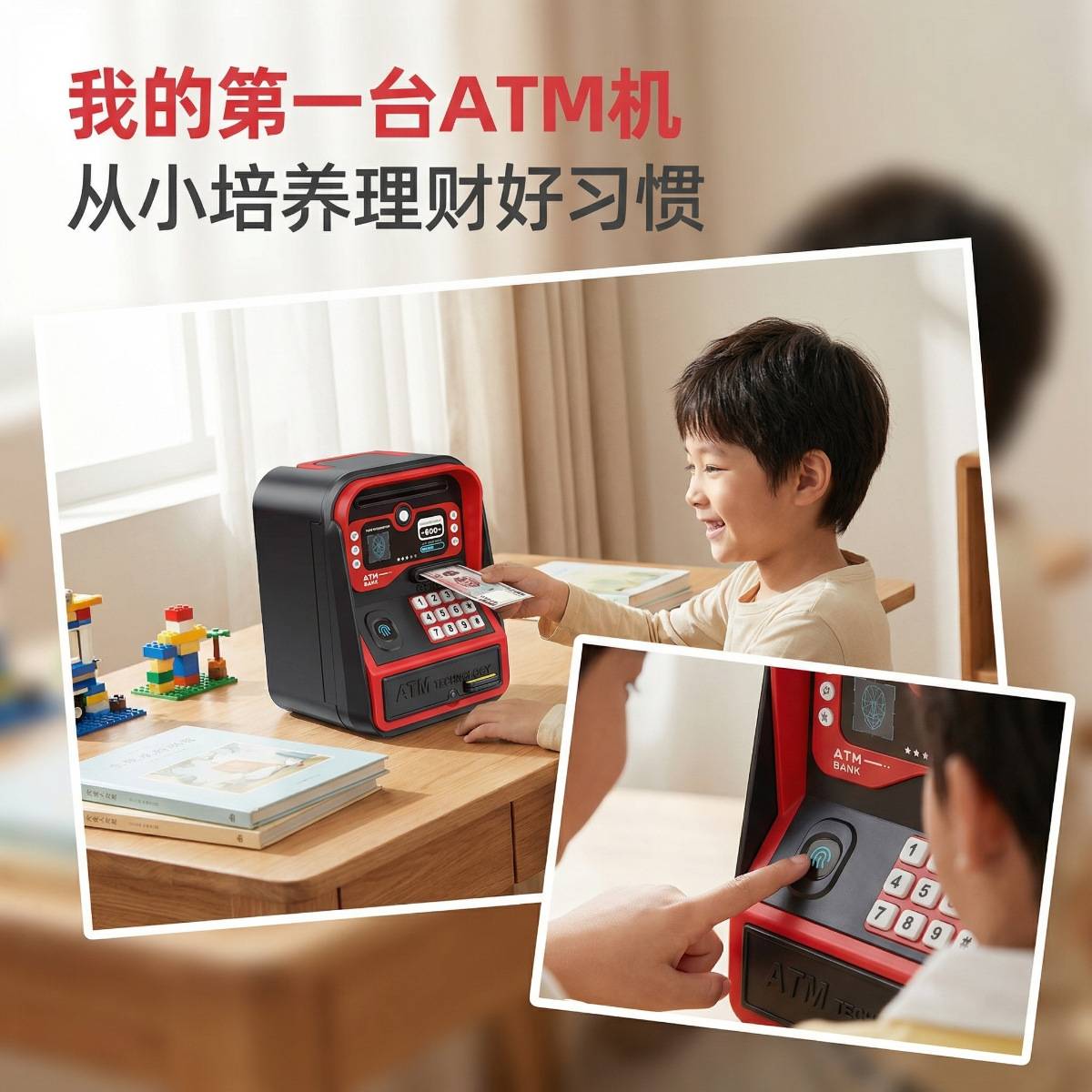 新款创意ATM储蓄罐男女孩可爱网红密码锁储钱存钱罐儿童开学礼物