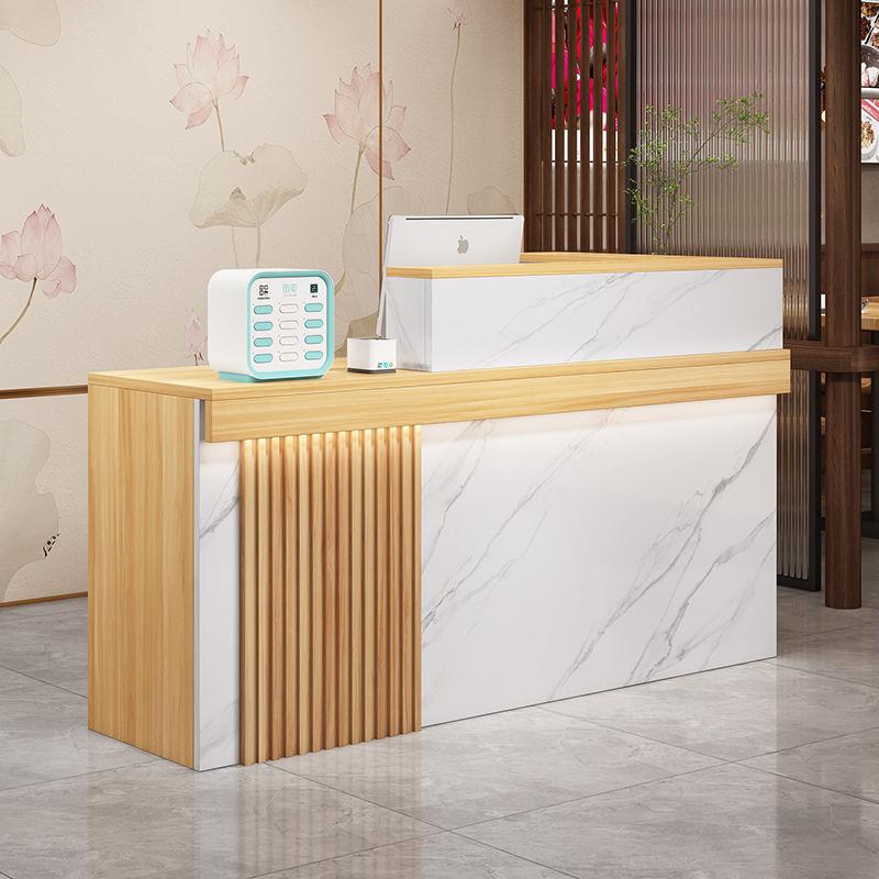 z%收银台简约现代饭店吧台酒柜一体转角吧台柜商用店铺餐饮前台柜