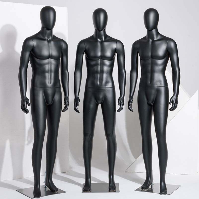高档哑黑男模特道具全身展示架男装服装店橱窗假人仿真拍照模特架