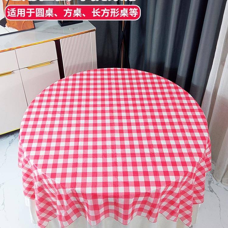 一次性桌布方桌正方形餐饮商用塑料特厚长方形饭店烧烤大排档台布