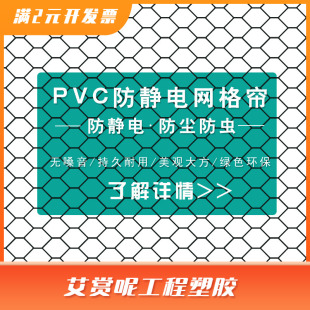 30m0.3mm05mm1.0mm 防静电透明网格帘透明帘全黑网格帘门帘1.37