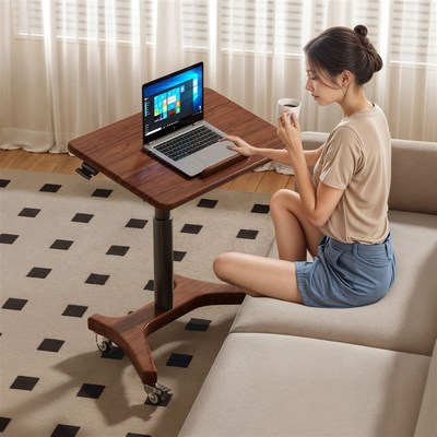 可移动边几实木升降电脑桌小户型床边桌子家用学习可折叠小书桌子