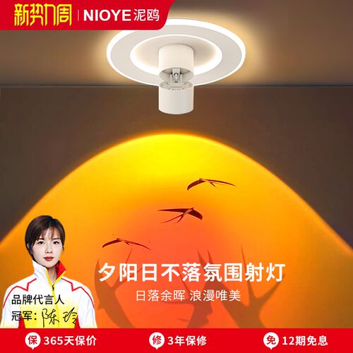 走廊灯过道灯日不落射灯氛围灯投影入户门网红夕阳落日玄关吸顶灯