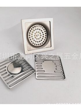 不锈钢地漏5厘厚磁吸 40塑料翻板防臭厨房浴室卫生间dn50防臭地漏