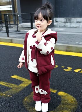 女童装女孩衣服女宝宝冬装套装秋6女婴1周岁半2到3岁多小孩4加厚5