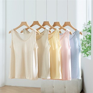 棉麻背心女内搭2j025夏季 宽松慵懒风上衣竹节棉打底小吊带外 新款