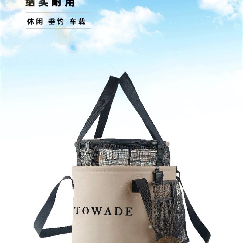 户外路亚鱼篓 钓鱼便携水桶大容量活鱼桶车载PVC折叠手提桶网纱袋,户外/登山/野营/旅行用品,水桶,淘宝优惠券,粉丝福利购,淘宝优惠卷