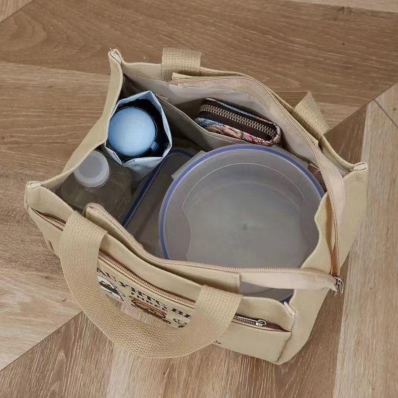 帆布手提包小巧百搭上班族便当包新款学生大容量便当带简约手提袋,箱包皮具/热销女包/男包,腋下包,淘宝优惠券,粉丝福利购,淘宝优惠卷