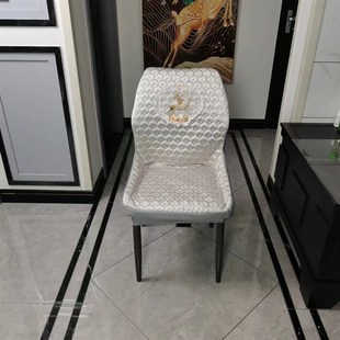 北欧家用轻奢风弧形椅套防滑坐垫靠背套一体罩休闲简约凳子套全包