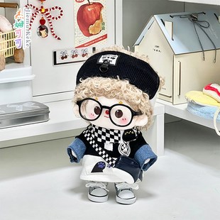 街头潮探20cm娃衣无属性棉花娃娃衣服替换装 套 可爱公W仔玩偶时尚