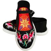 贵州农村布鞋 女千层底纯手工一字扣民族风绣花中老年人孕妇贵州鞋