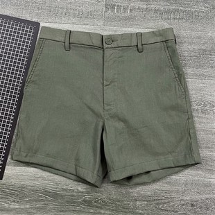 运动宽松休闲 夏季 试衣间尾货棉亚麻短裤 男女情侣舒B服透气三分裤