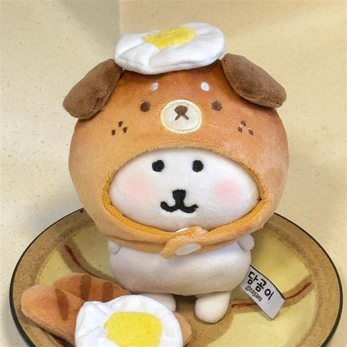 可爱烤焦面包1i0cm头套挂件棉花娃娃饰品衣服服装毛绒玩具玩偶公