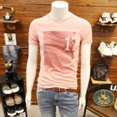 T恤男半袖 短袖 衫 半截袖 印花圆领青年 产家直销2024新款 潮流时尚 夏