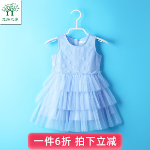 宝宝连衣裙夏装 一3二三5岁背心裙女童裙子儿童Q蛋糕裙婴儿衣服女