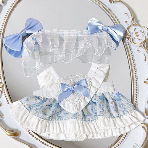 网红20厘米棉花娃娃衣服裙子可爱人形I公仔毛绒娃衣女孩玩具玩偶