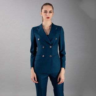 C通勤时尚 职业装 休闲女士西服工作服秋 商务套装 高定双排扣女西装