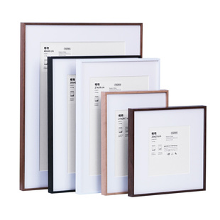 极简细窄边金属相框海报框长方形简约卡纸画框挂墙拼图裱框架A923