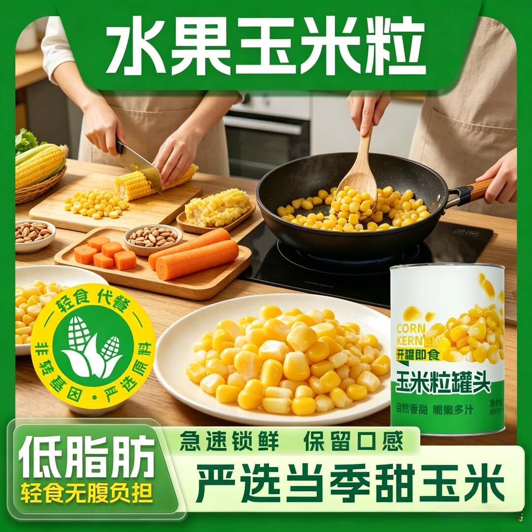 松仁低脂即食香甜水果玉米罐头