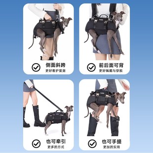 DONO双肩横背包胸前狗狗骑行小中大型犬牵引绳背带宠物外出轻便携