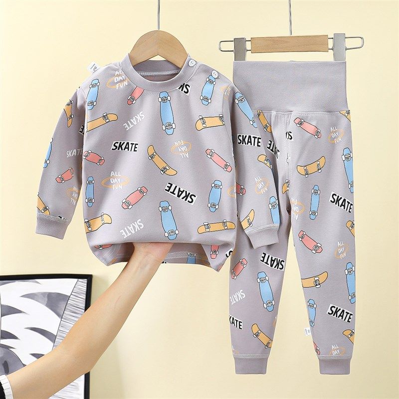 儿童秋衣套装男宝秋裤高腰护肚婴儿纯棉内衣宝宝睡衣保暖衣服春秋,童装/婴儿装/亲子装,内衣套装,淘宝优惠券,粉丝福利购,淘宝优惠卷