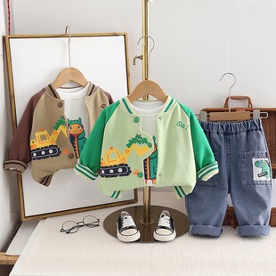 儿童秋装套装2024新款小童男孩休闲外套1一3-5岁男童秋季宝宝衣服