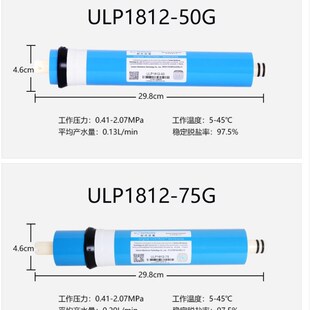 汇通RO膜丰达膜壳惠灵顿1812-75RO膜50G100G过滤壳纯净水机器配件