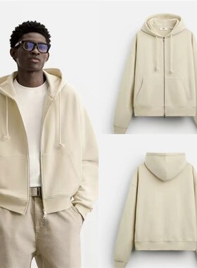 4393/330秋季新品男装纯棉百搭休闲连帽宽松外套卫衣 4393330 707