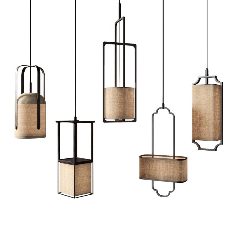 新中式禅意吊灯中国风创意造型组合灯具卡座小吊灯民宿床头灯定制,家装灯饰光源,酒店/宴会厅/餐饮吊灯,淘宝优惠券,粉丝福利购,淘宝优惠卷