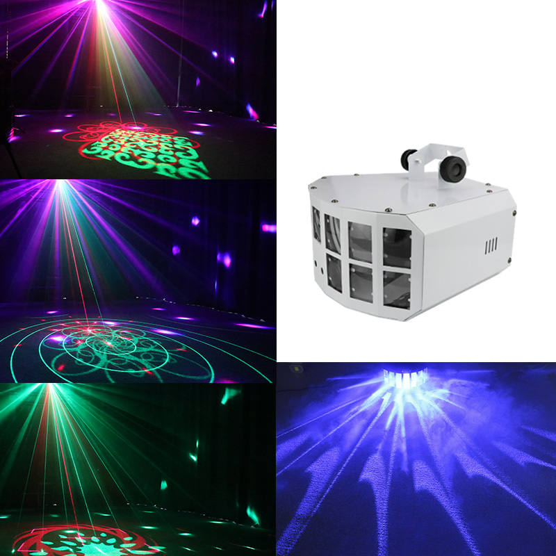 双层蝴蝶激光灯 酒吧包房KTV舞厅动感单车婚庆声控自走效果激光灯