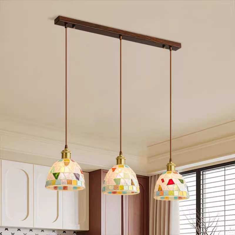 餐厅吊灯法式复古浪漫卧室床头吊线灯走廊玄关彩色玻璃小吊灯casa,电子元器件市场,其它元器件,淘宝优惠券,粉丝福利购,淘宝优惠卷