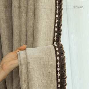 「摩卡 如初」麻料肌理感雪尼尔羊绒麻1500g高遮光软糯手感