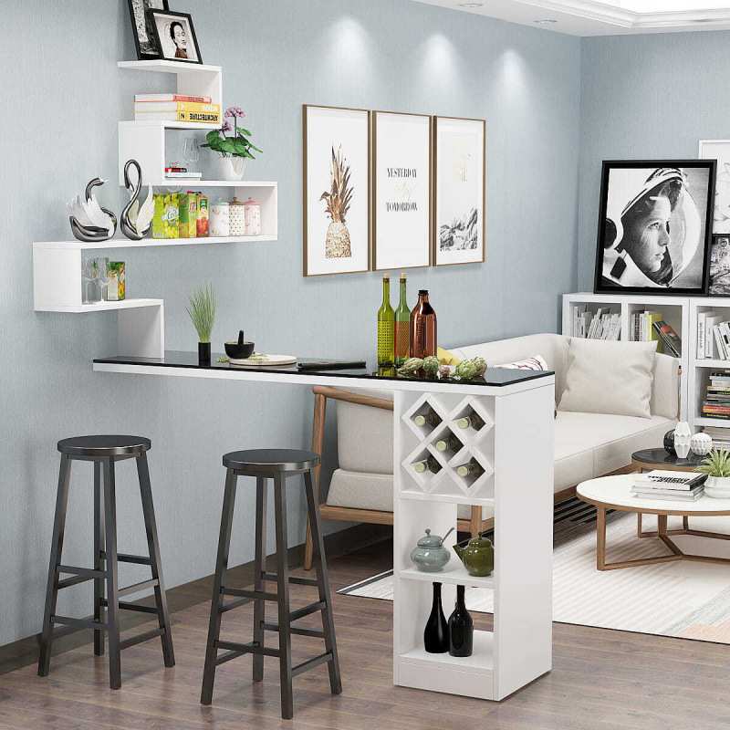 客厅家用吧台桌简约现代酒柜隔断柜欧式玄关柜简易靠墙展示小吧台