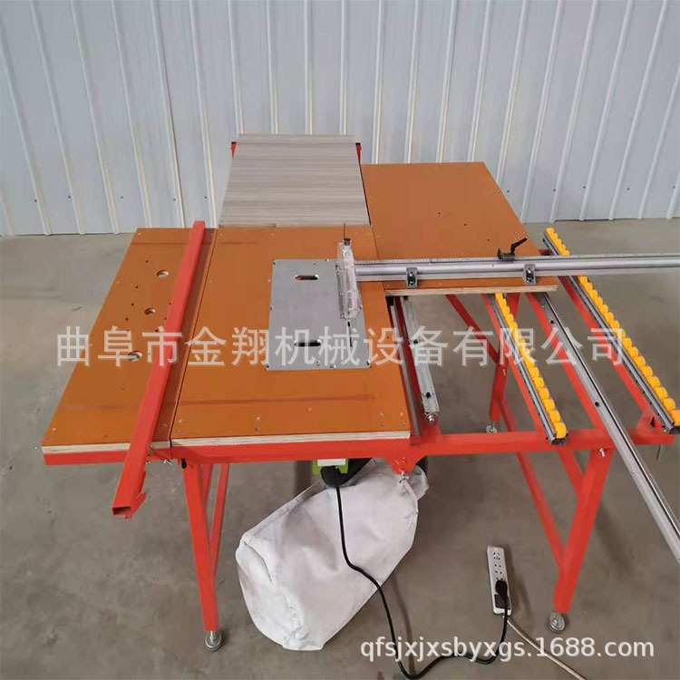 无尘子母锯厂家供应 装修用台式锯床 自动除尘双锯片木工子母锯