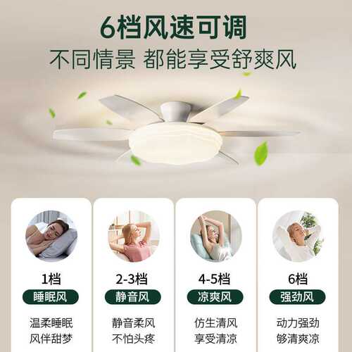 现代简约全光谱护眼LED客厅风扇灯北欧创意设计师款卧室餐厅吊灯