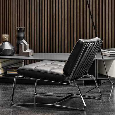 德劳椅Delaunay Chai简约皮艺单人沙发椅子现代客厅卧室休闲躺椅