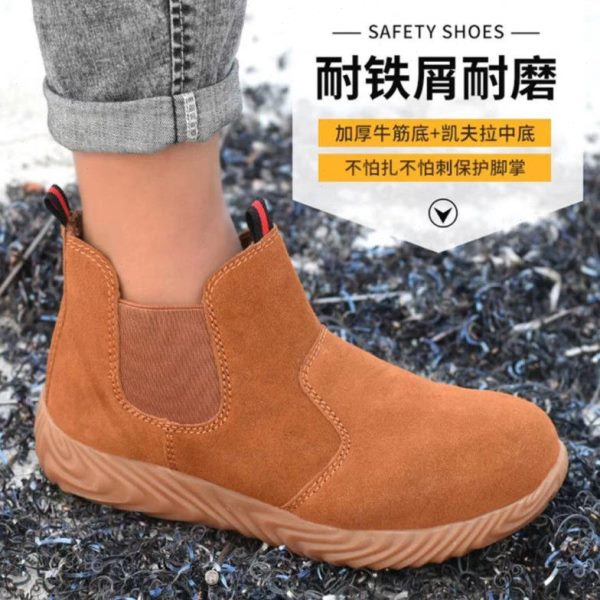 电焊工劳保鞋男透气安全鞋钢包头防砸防刺穿工作鞋防飞溅轻便耐磨